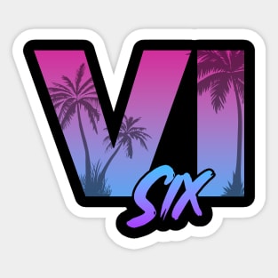 VI Six Sticker